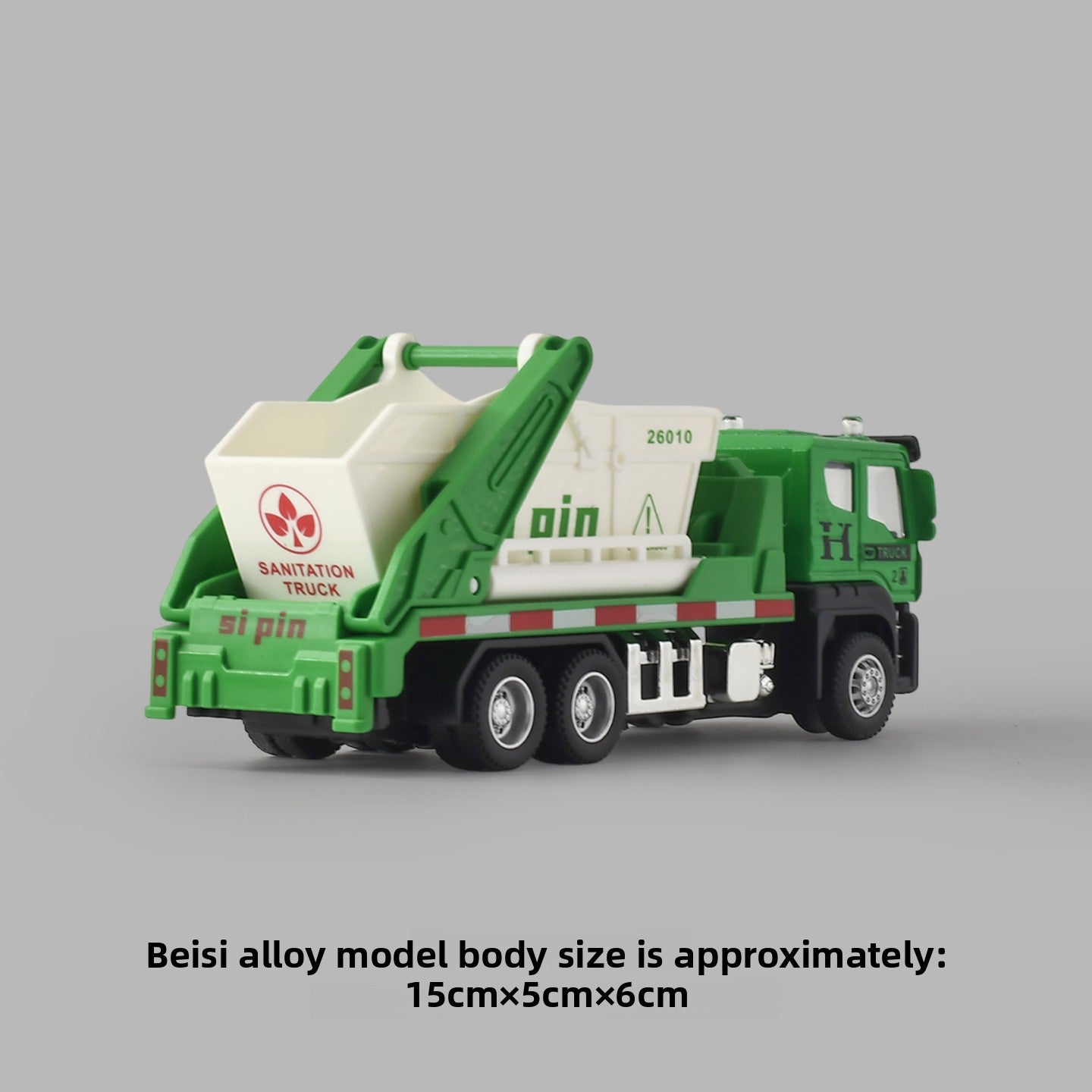 Alloy Sanitation Truck Toy with Inertia Motion