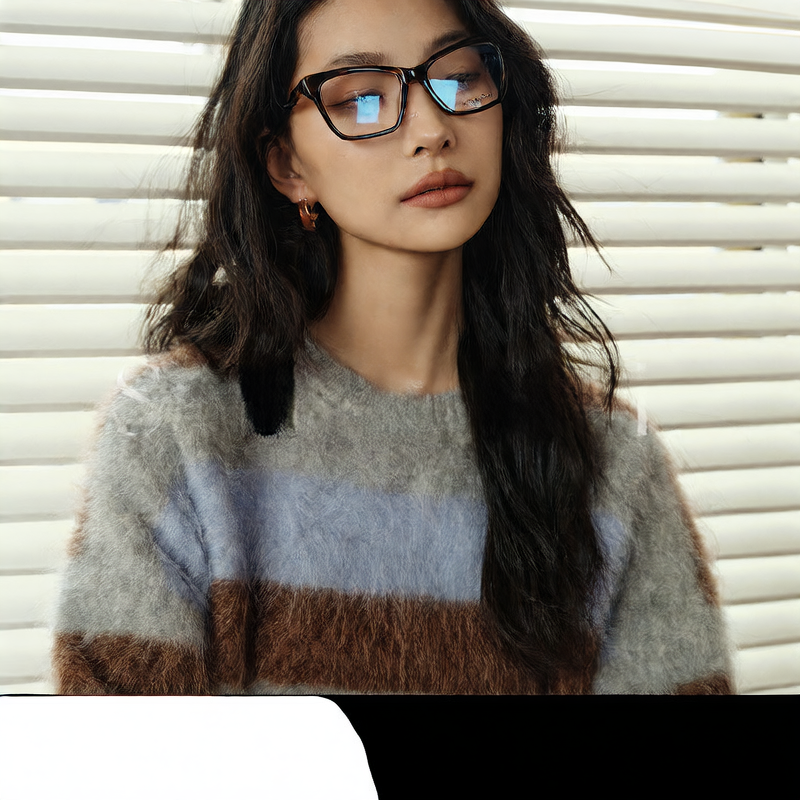 Alpaca Wool Striped Pullover Sweater