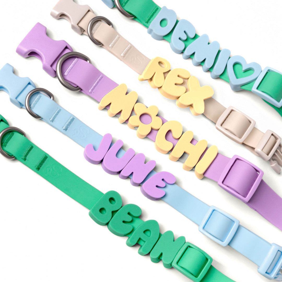 Alphabet dog collar