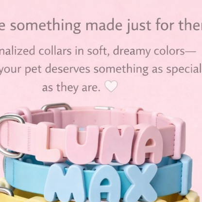 Alphabet dog collar