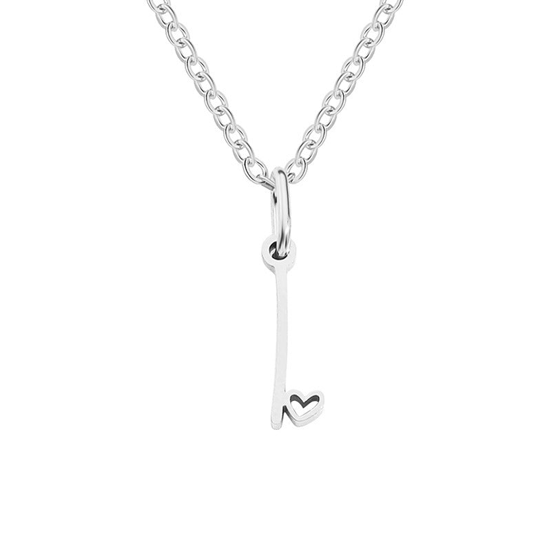 Alphabet Letter Stainless Steel Necklace