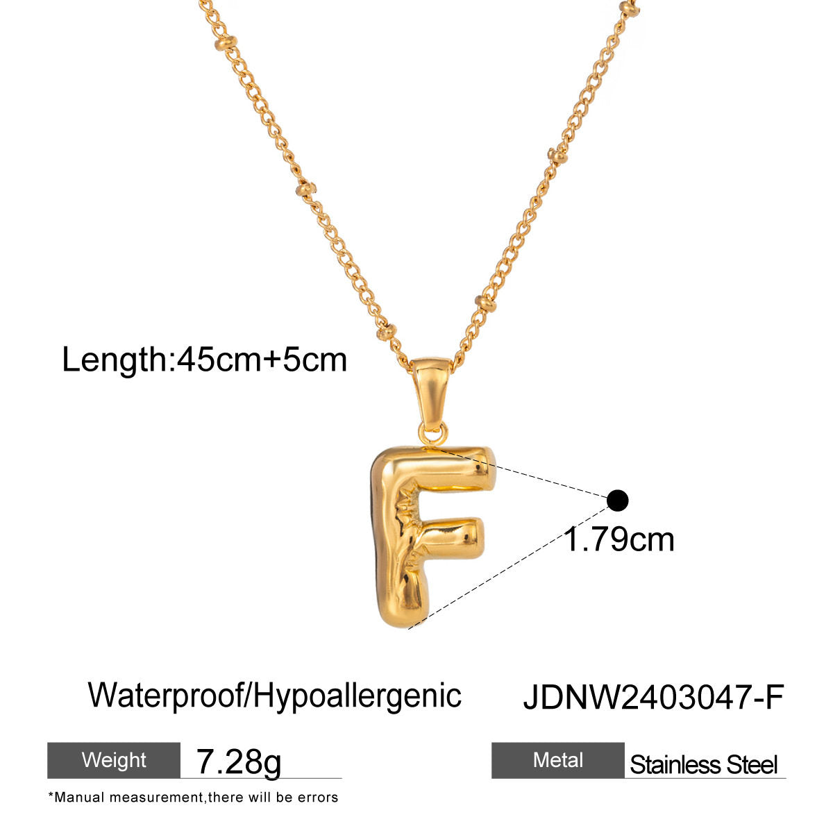Alphabet Necklace Pendant