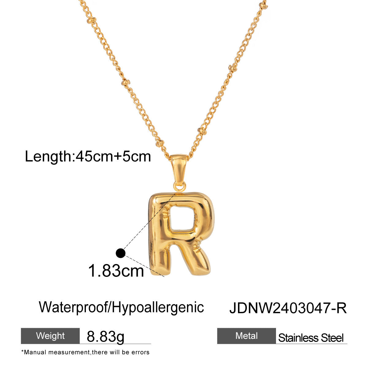 Alphabet Necklace Pendant