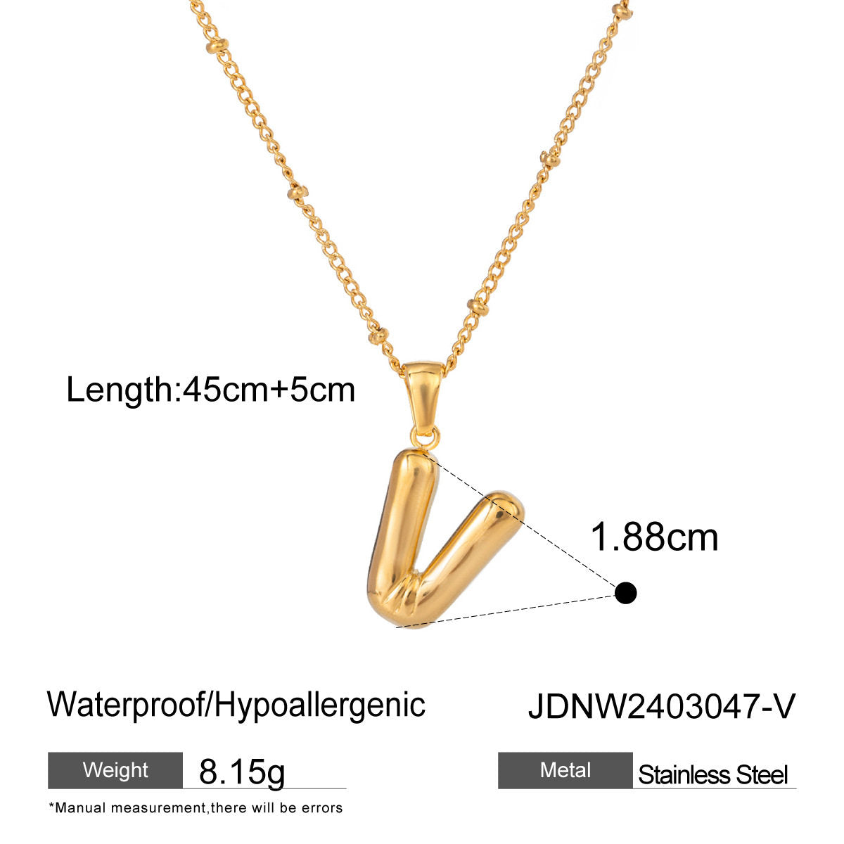 Alphabet Necklace Pendant