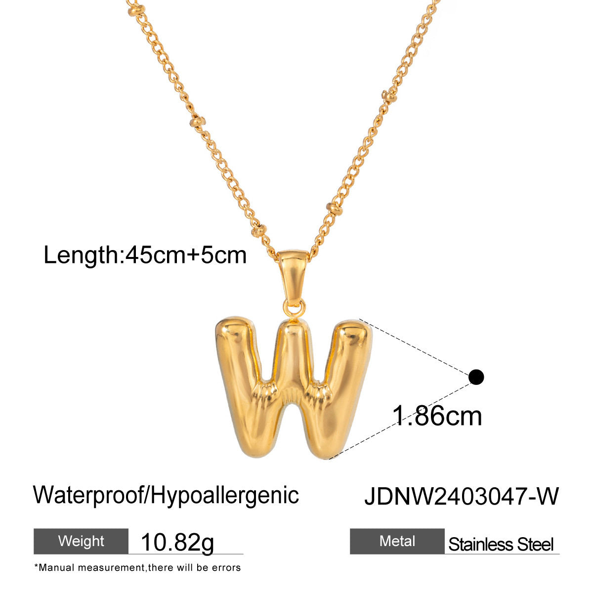 Alphabet Necklace Pendant