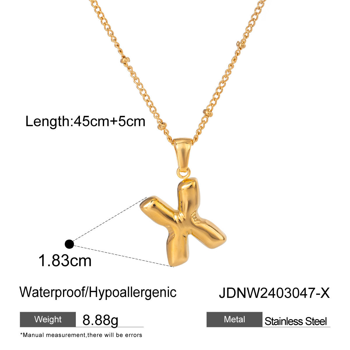 Alphabet Necklace Pendant
