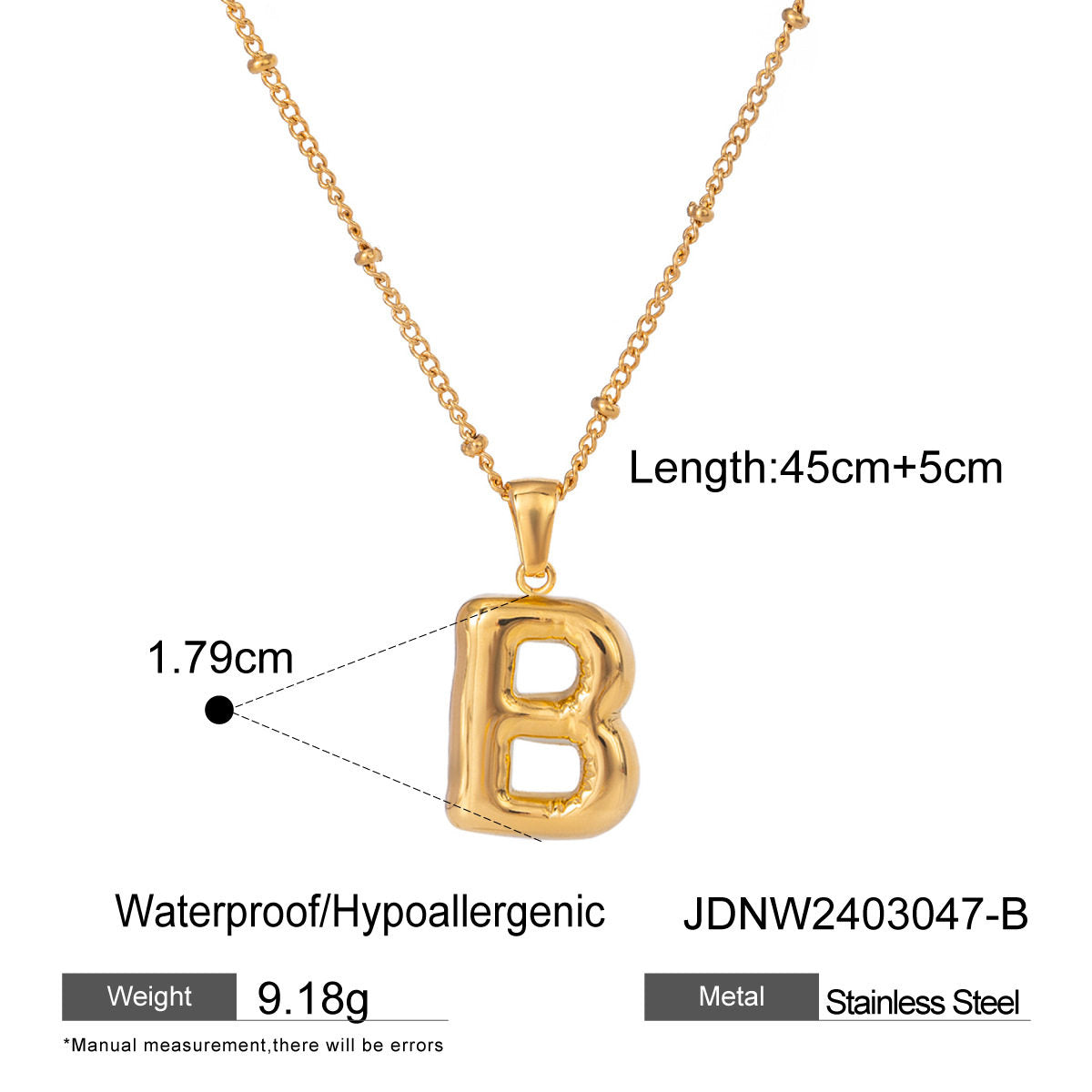Alphabet Necklace Pendant