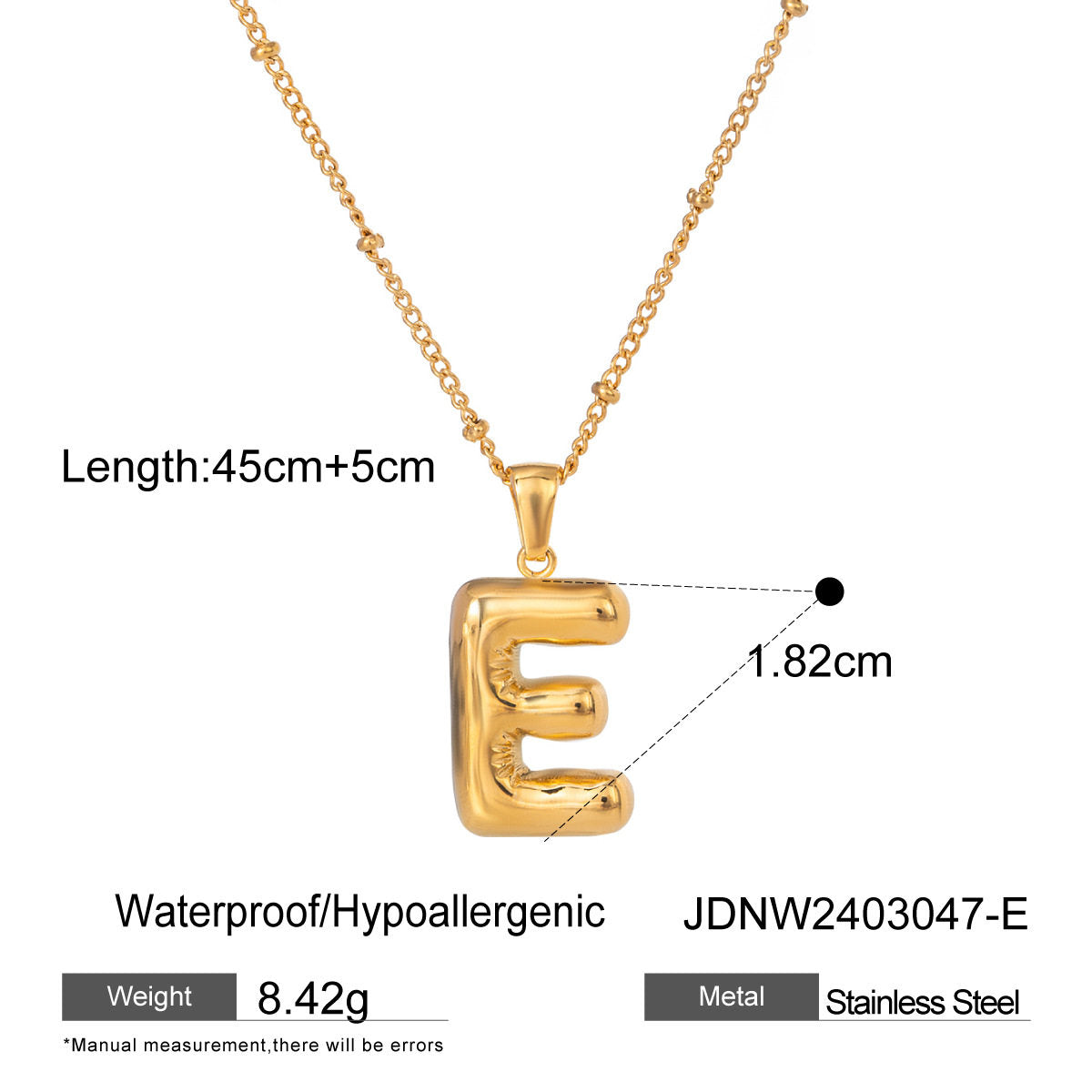 Alphabet Necklace Pendant