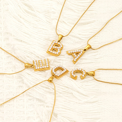 Alphabet Pearl Necklace