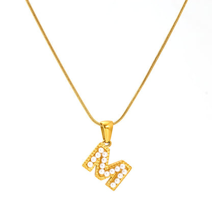 Alphabet Pearl Necklace