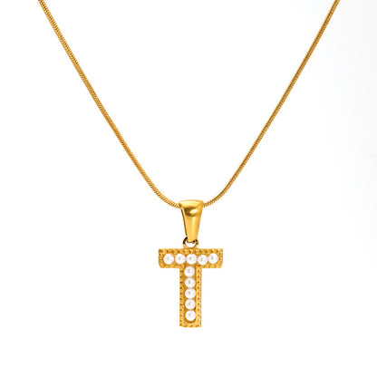 Alphabet Pearl Necklace