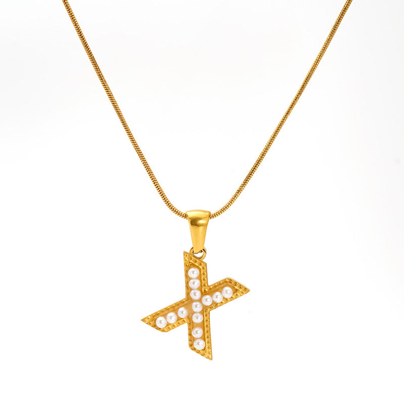 Alphabet Pearl Necklace