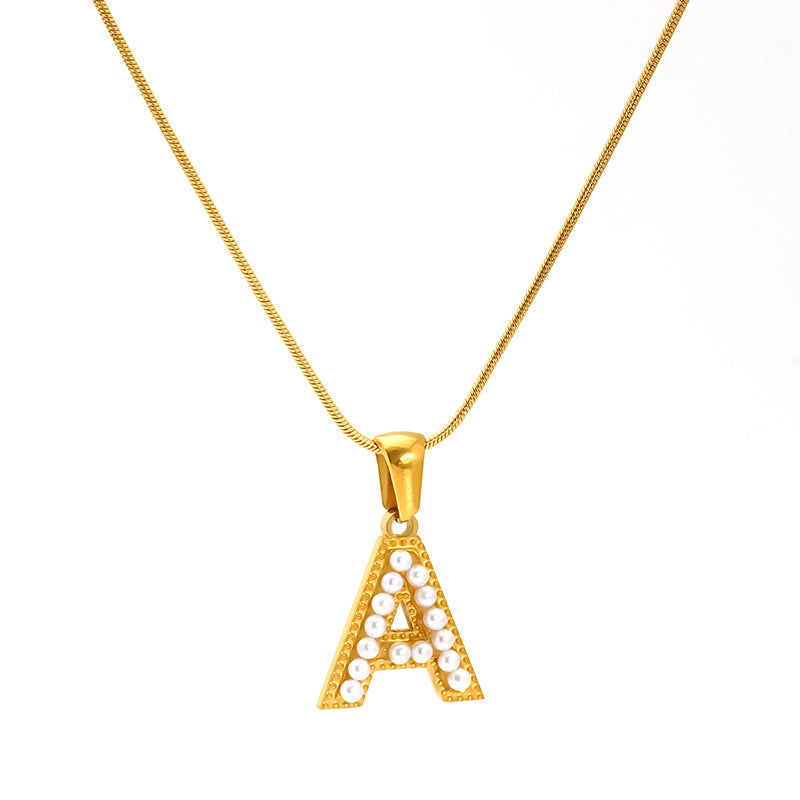 Alphabet Pearl Necklace