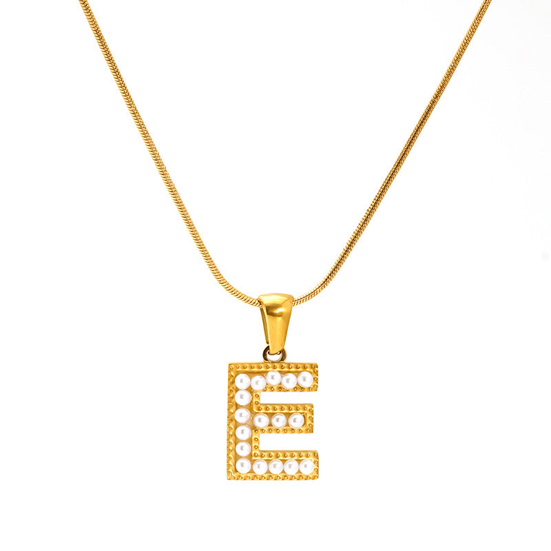 Alphabet Pearl Necklace