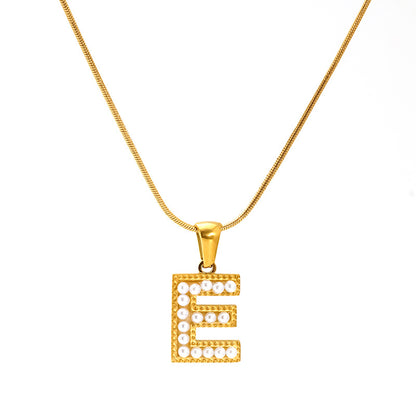 Alphabet Pearl Necklace