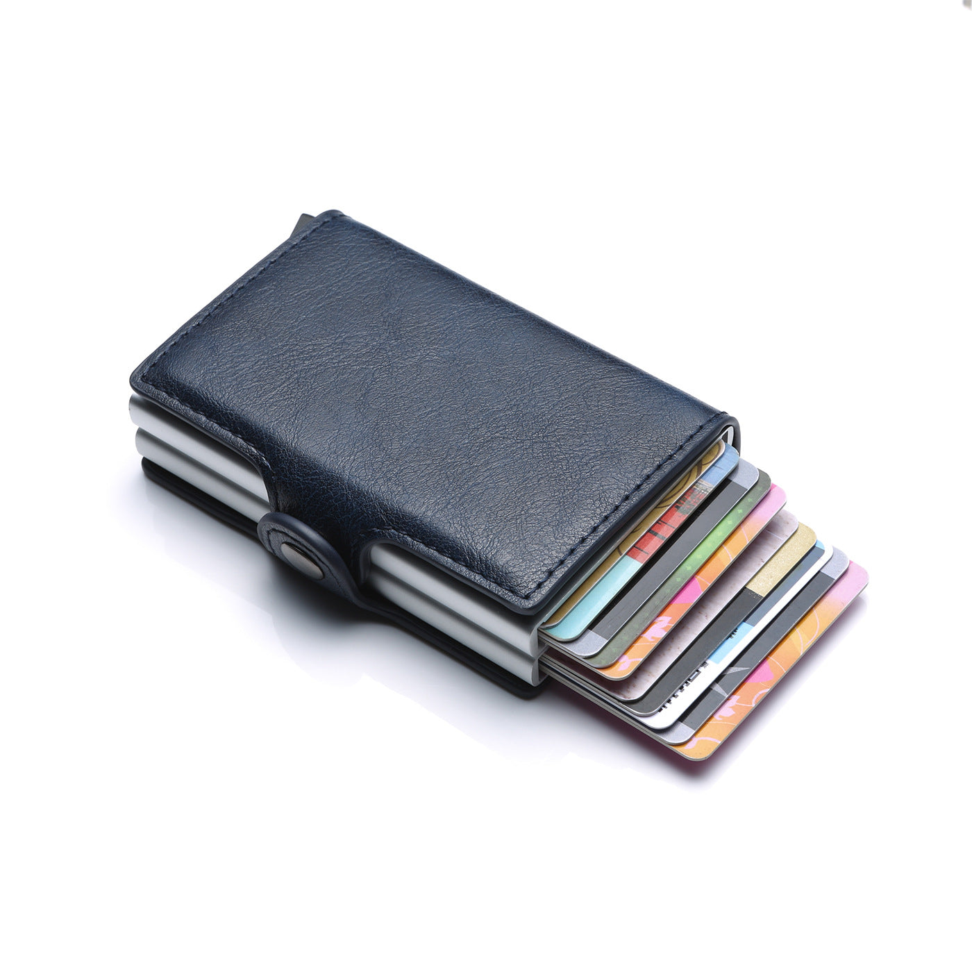 Aluminum alloy automatic locking wallet
