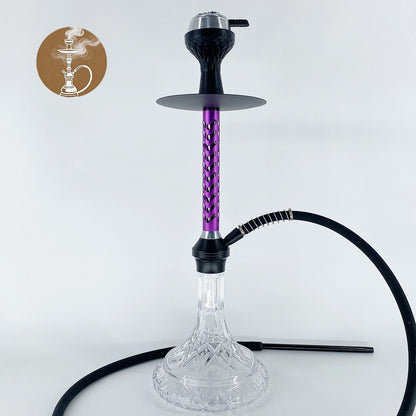 Aluminum Alloy Hookah Set with Glass Base
