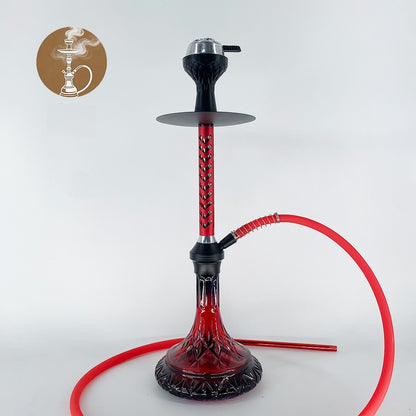Aluminum Alloy Hookah Set with Glass Base