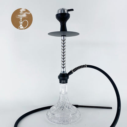 Aluminum Alloy Hookah Set with Glass Base
