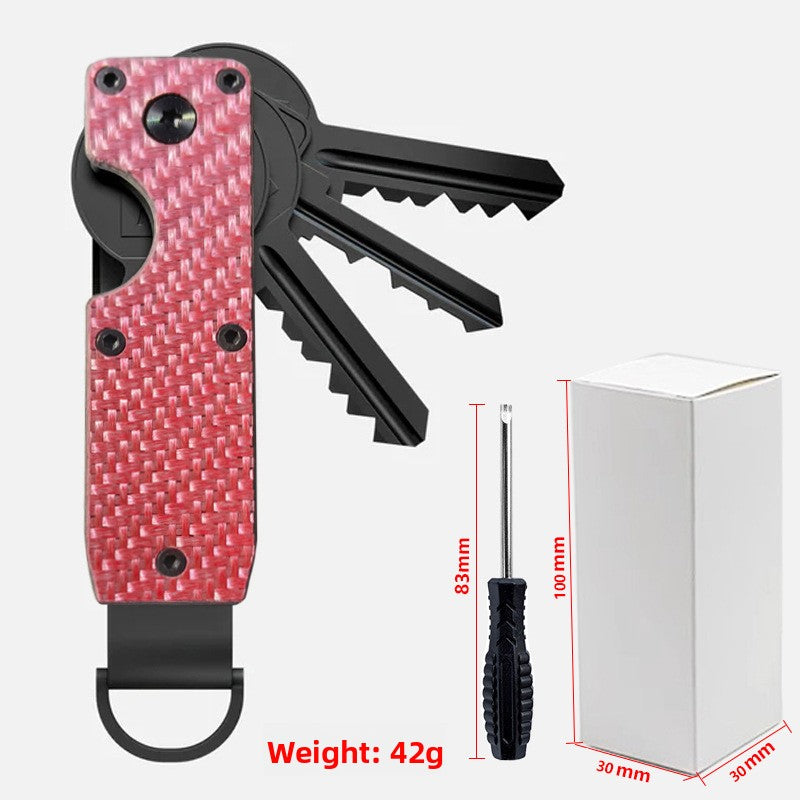 Aluminum Alloy Key Organizer with Screwdriver