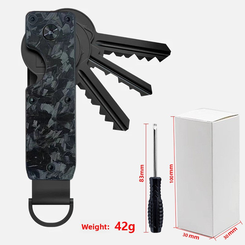 Aluminum Alloy Key Organizer with Screwdriver