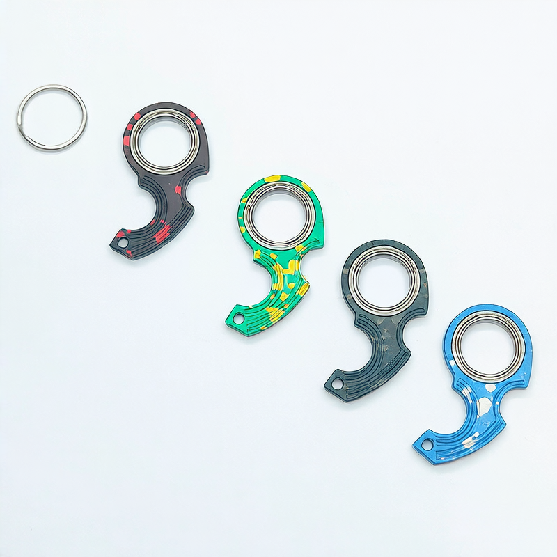 Aluminum Alloy Rotating Keychain Spinner for Stress Relief