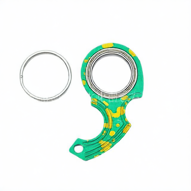 Aluminum Alloy Rotating Keychain Spinner for Stress Relief