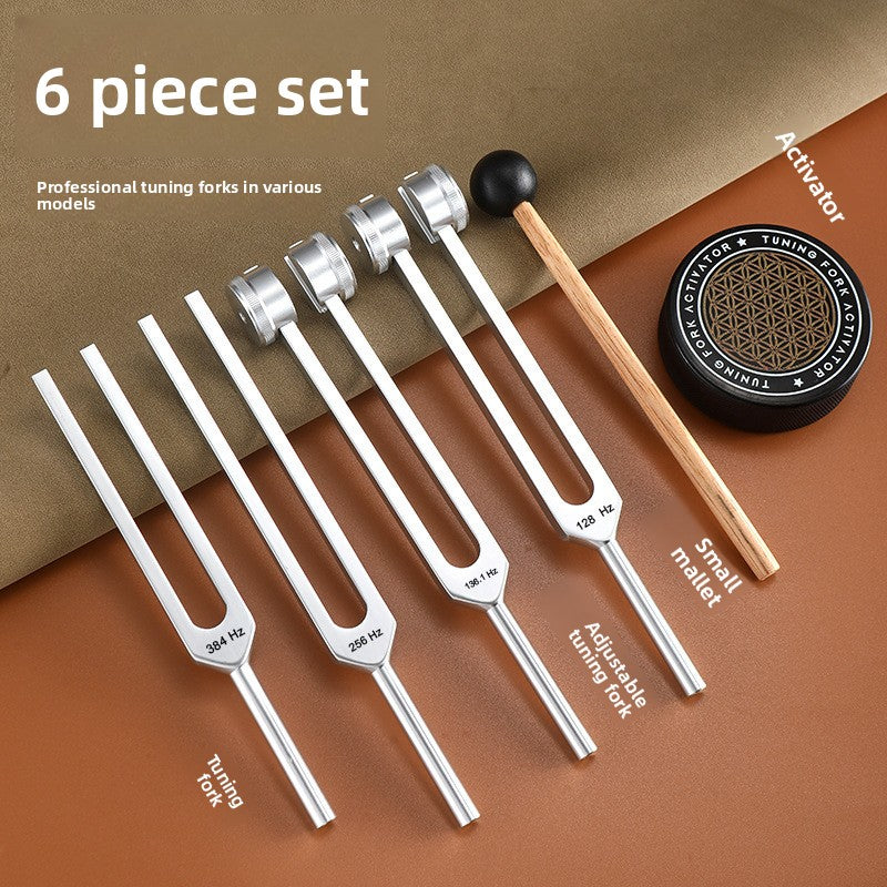Aluminum Alloy Tuning Forks Set with Leather Case