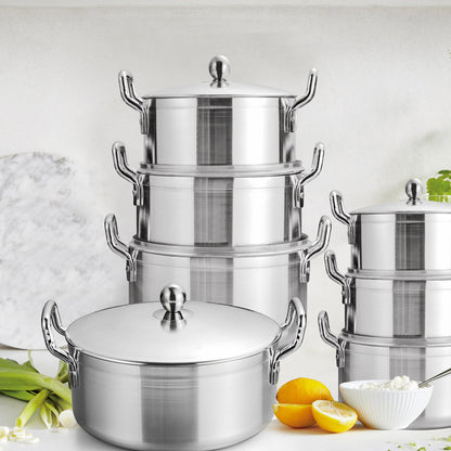 Aluminum Cookware Set 16-28cm Non-Stick Soup Pots