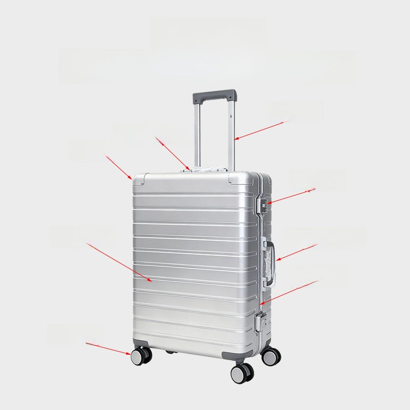 Aluminum-frame suitcase