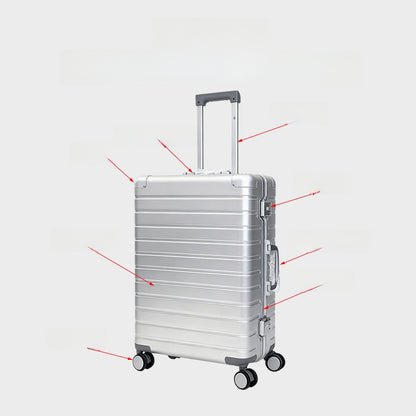 Aluminum-frame suitcase