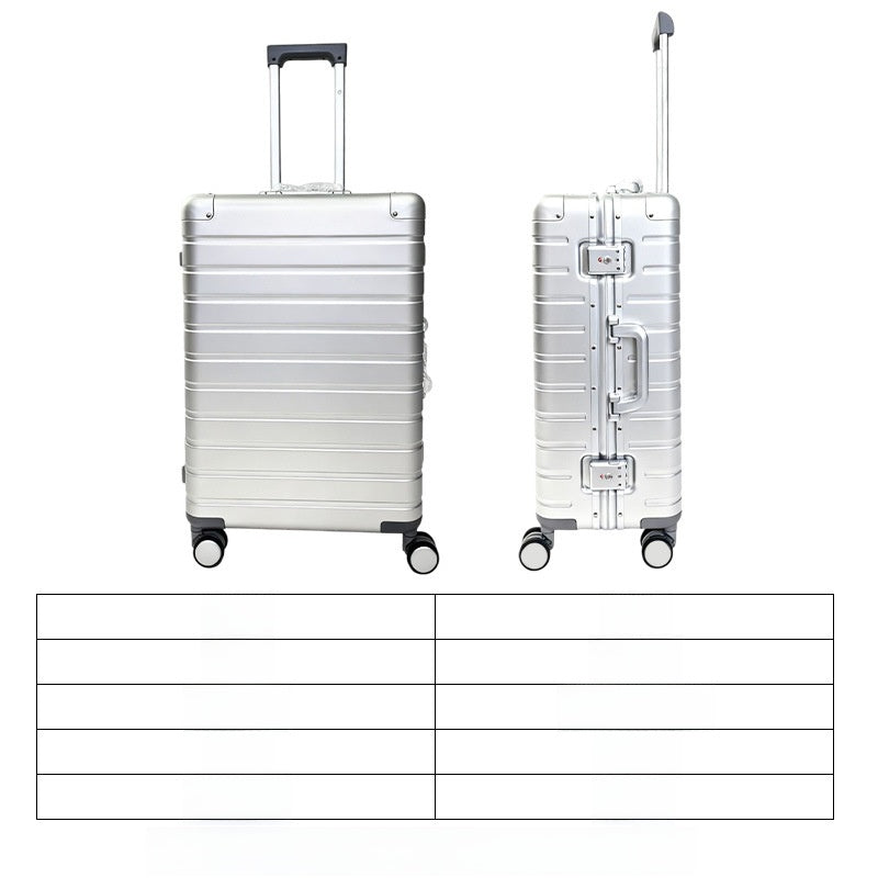 Aluminum-frame suitcase