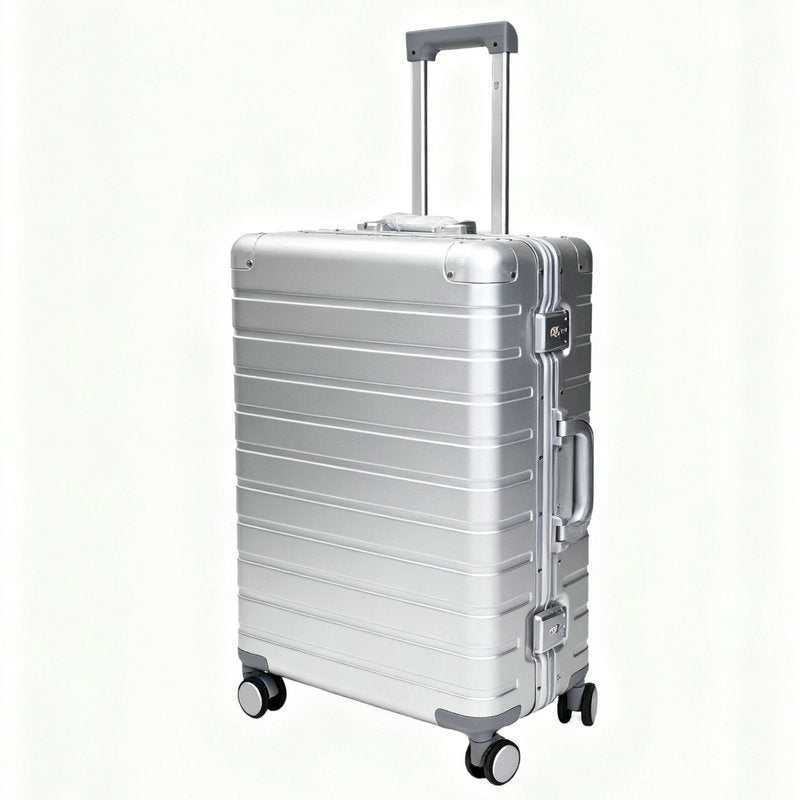 Aluminum-frame suitcase