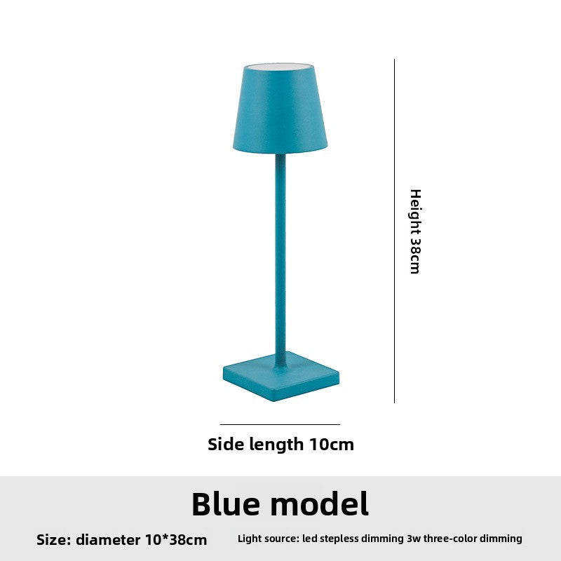 Aluminum LED rechargeable table lamp USB