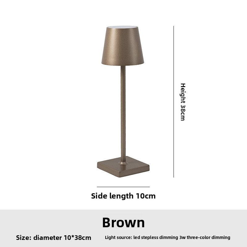 Aluminum LED rechargeable table lamp USB
