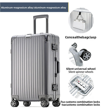 Aluminum Magnesium Alloy Luggage Suitcase