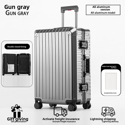 Aluminum Magnesium Alloy Suitcase with TSA Lock