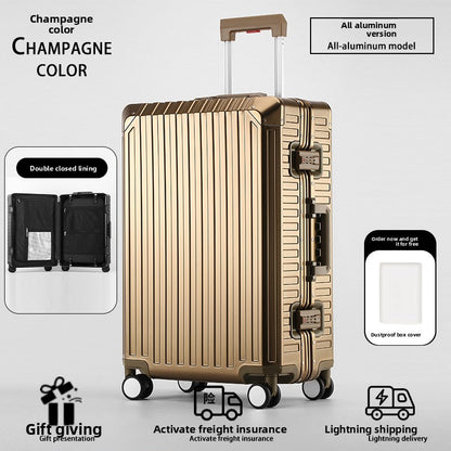 Aluminum Magnesium Alloy Suitcase with TSA Lock