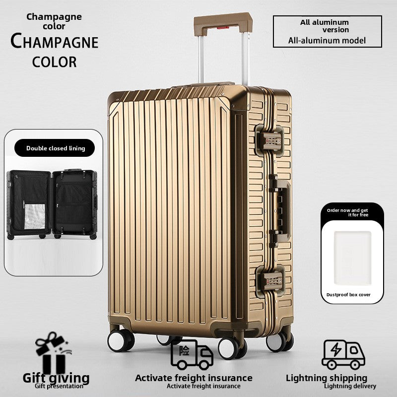 Aluminum Magnesium Alloy Suitcase with TSA Lock