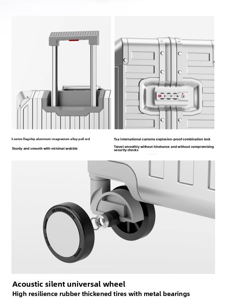 Aluminum Magnesium Alloy Suitcase with TSA Lock