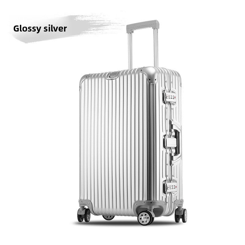 Aluminum Magnesium Alloy Suitcase with Universal Wheels