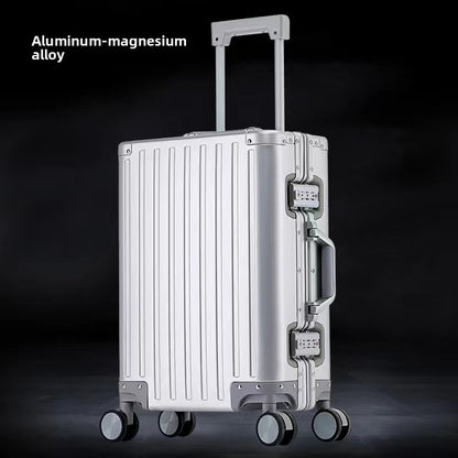 Aluminum Magnesium Alloy Travel Suitcase with TSA Lock