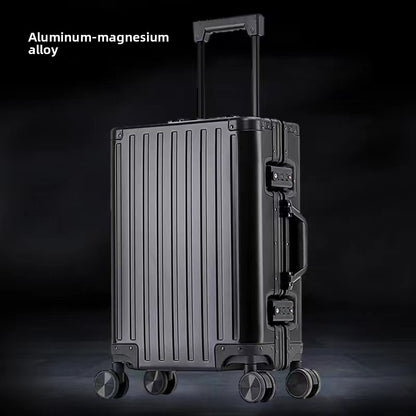 Aluminum Magnesium Alloy Travel Suitcase with TSA Lock