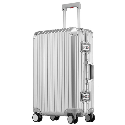 Aluminum Magnesium Alloy Trolley Suitcase with Universal Wheels