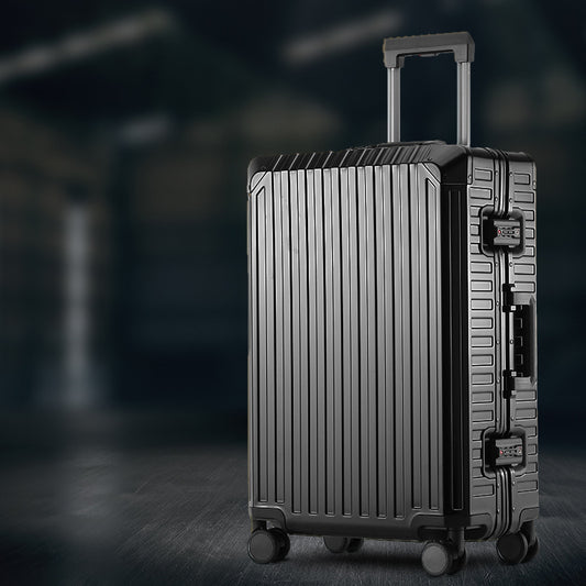 Aluminum Magnesium Alloy Trolley Suitcase with Universal Wheels