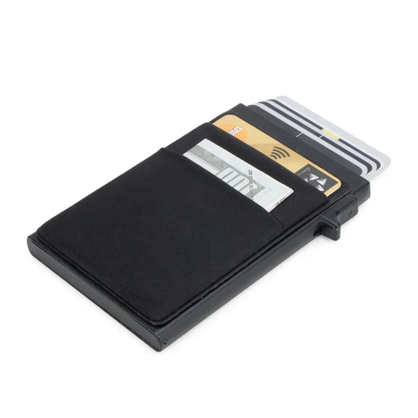 Aluminum RFID Card Holder with Side Push Mechanism