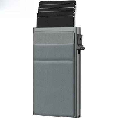 Aluminum RFID Card Holder with Side Push Mechanism