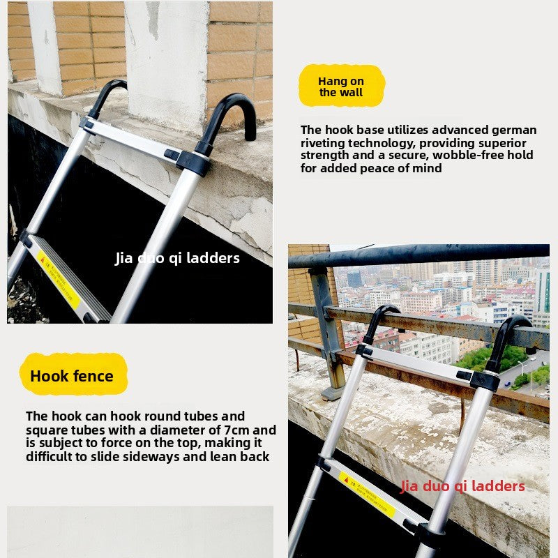 Aluminum Telescopic Ladder with Hook