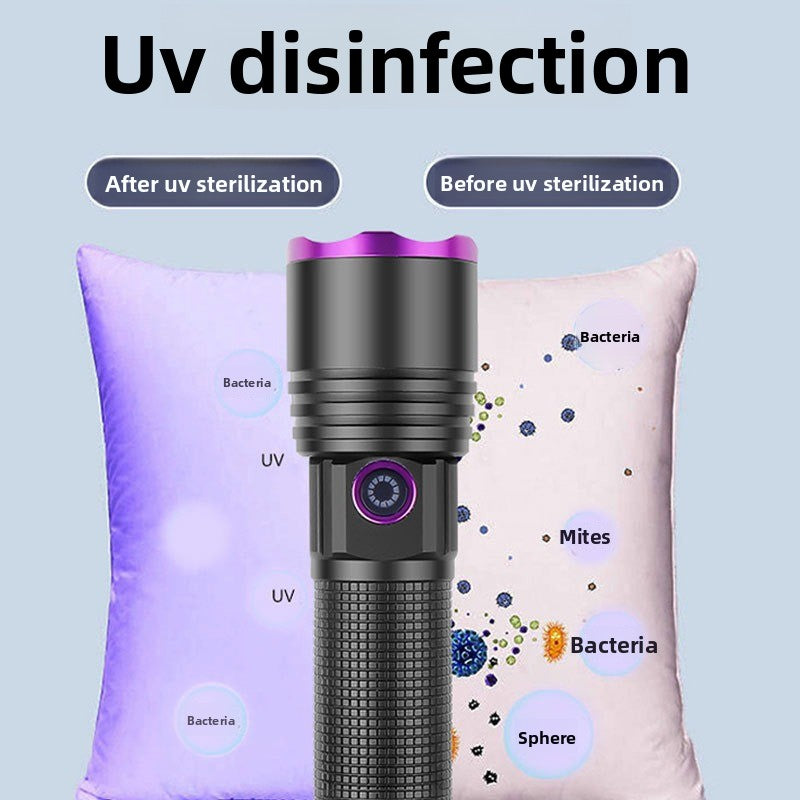 Aluminum UV Flashlight 365nm for Detection and Inspection