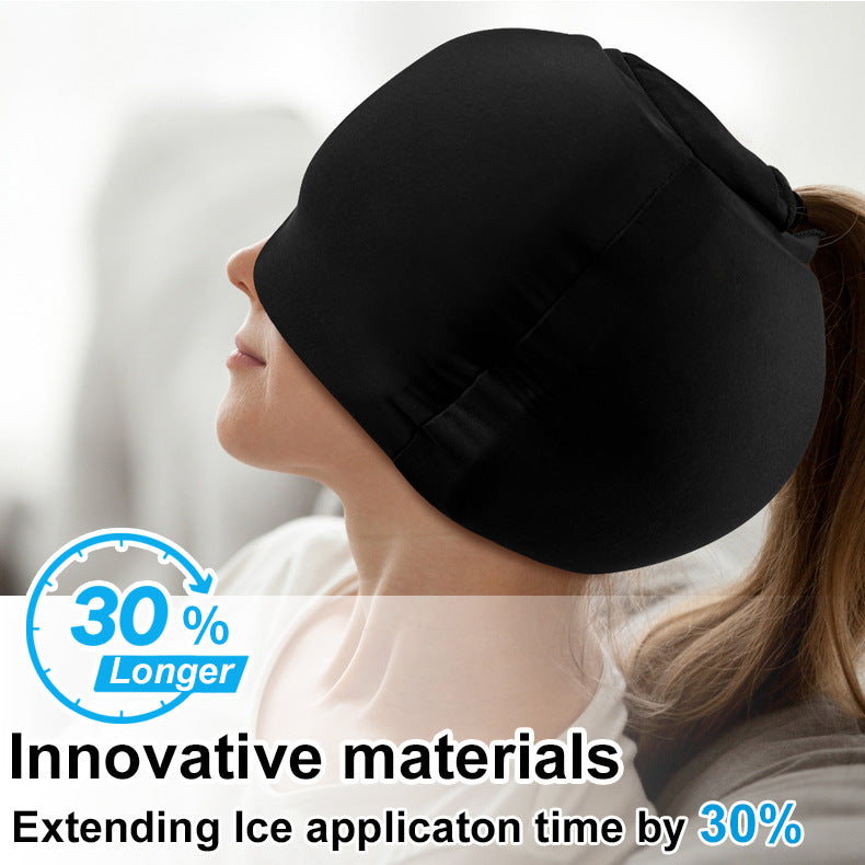 Amazon Direct Cold Compress Ice Cap Full Enclosure Design Cold Compress Cap Solid Gel Hot and Cold Compress Headset